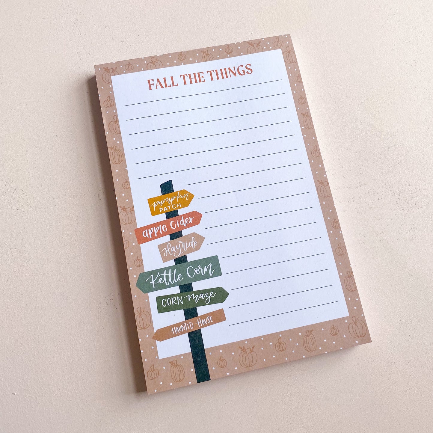 Fall The Things Notepad