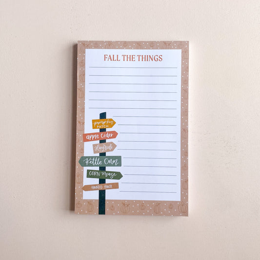 Fall The Things Notepad