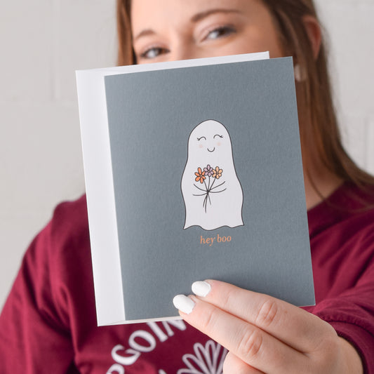 Hey Boo Greeting Card