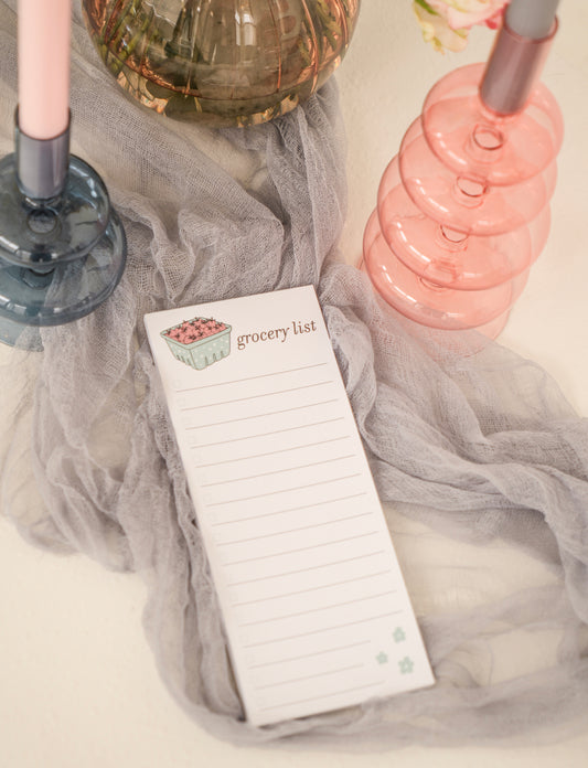Strawberry Grocery List Notepad