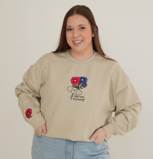 Self Love Embroidered Crewneck