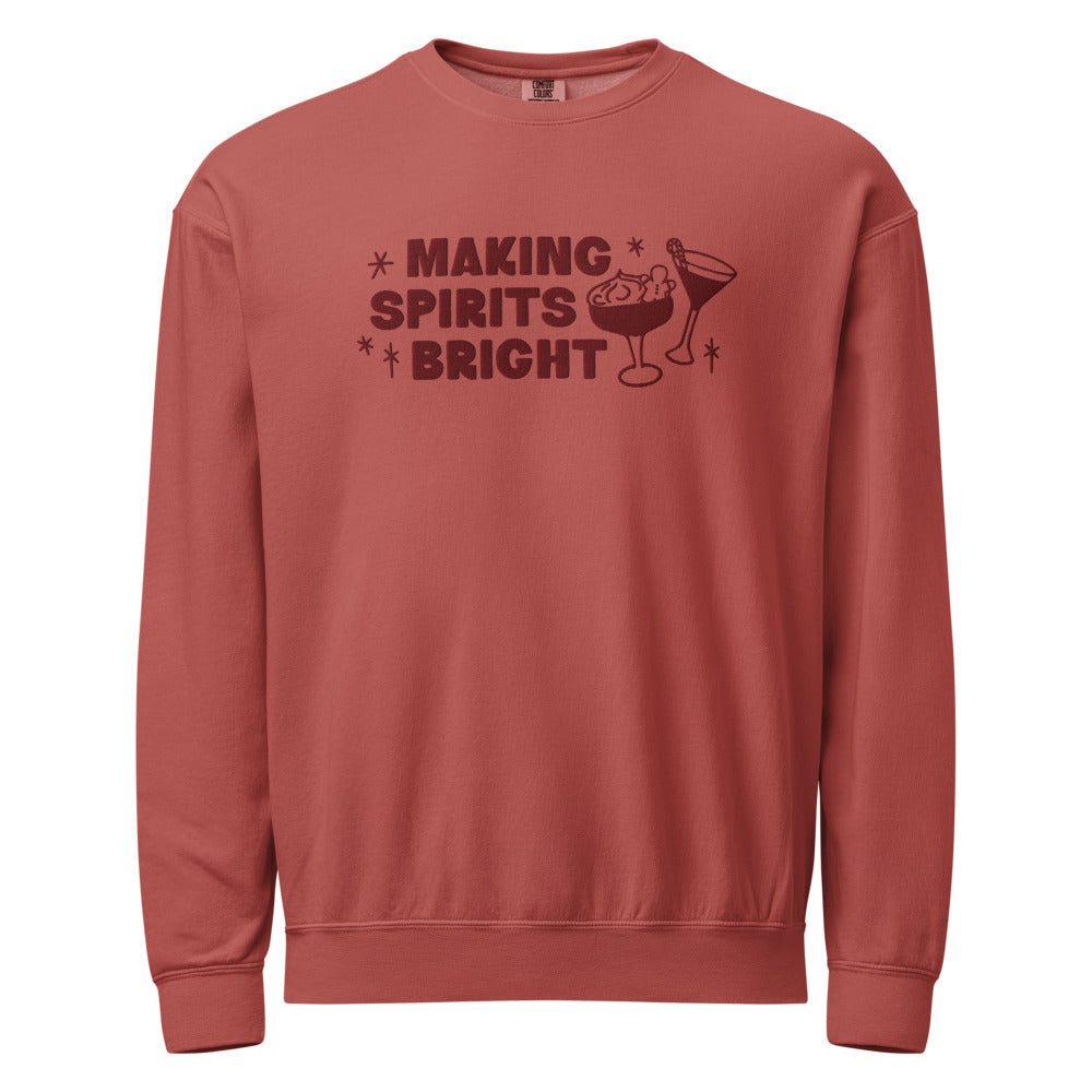 Making Spirits Bright Comfort Colors Crewneck