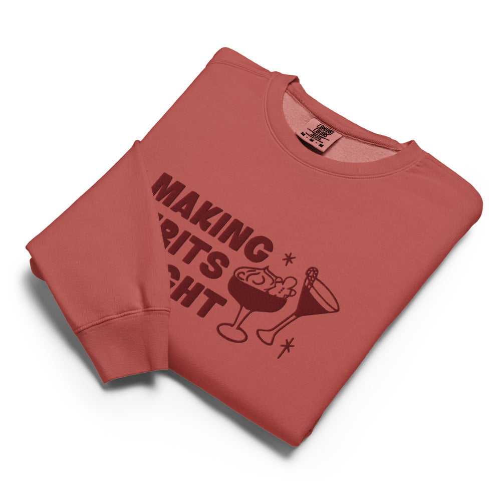 Making Spirits Bright Comfort Colors Crewneck
