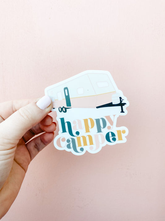 Happy Camper Sticker