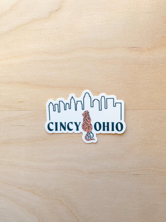 Cincy Skyline Sticker