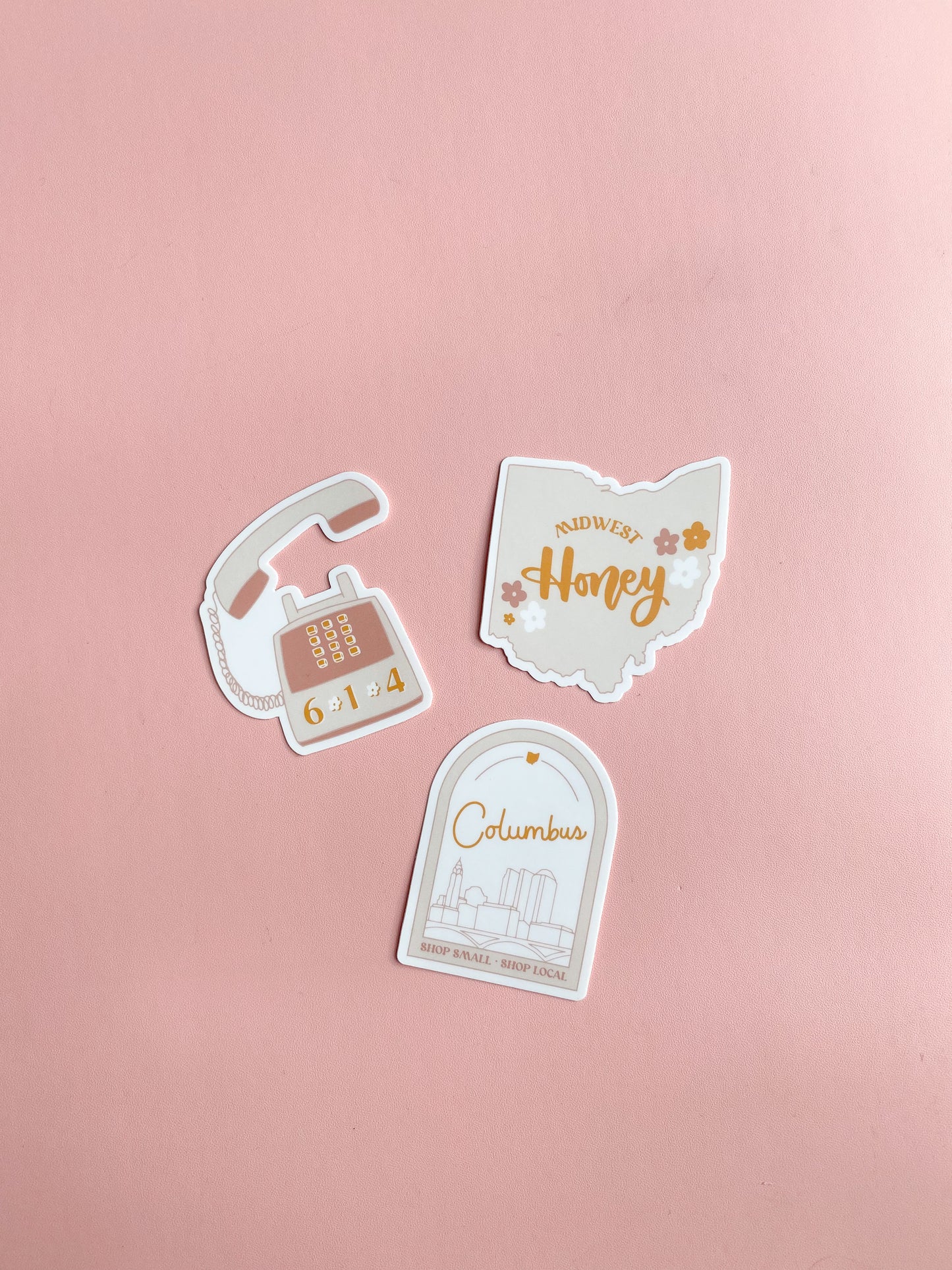 Columbus Honey Sticker Pack of 3