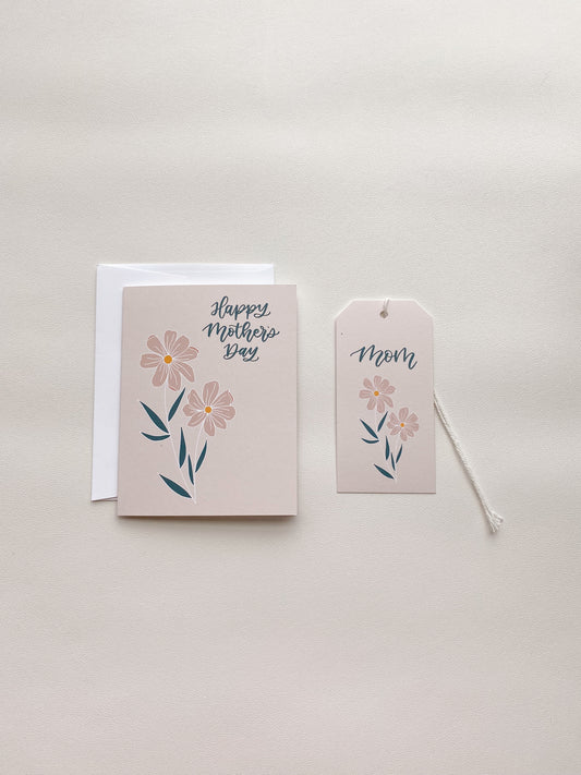 Mother's Day Card + Gift Tag Set