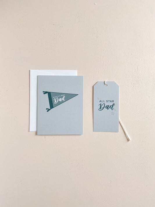 Dad's Day Card + Gift Tag Set