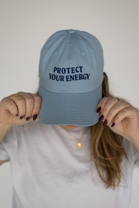 Protect Your Energy Embroidered Adjustable Hat