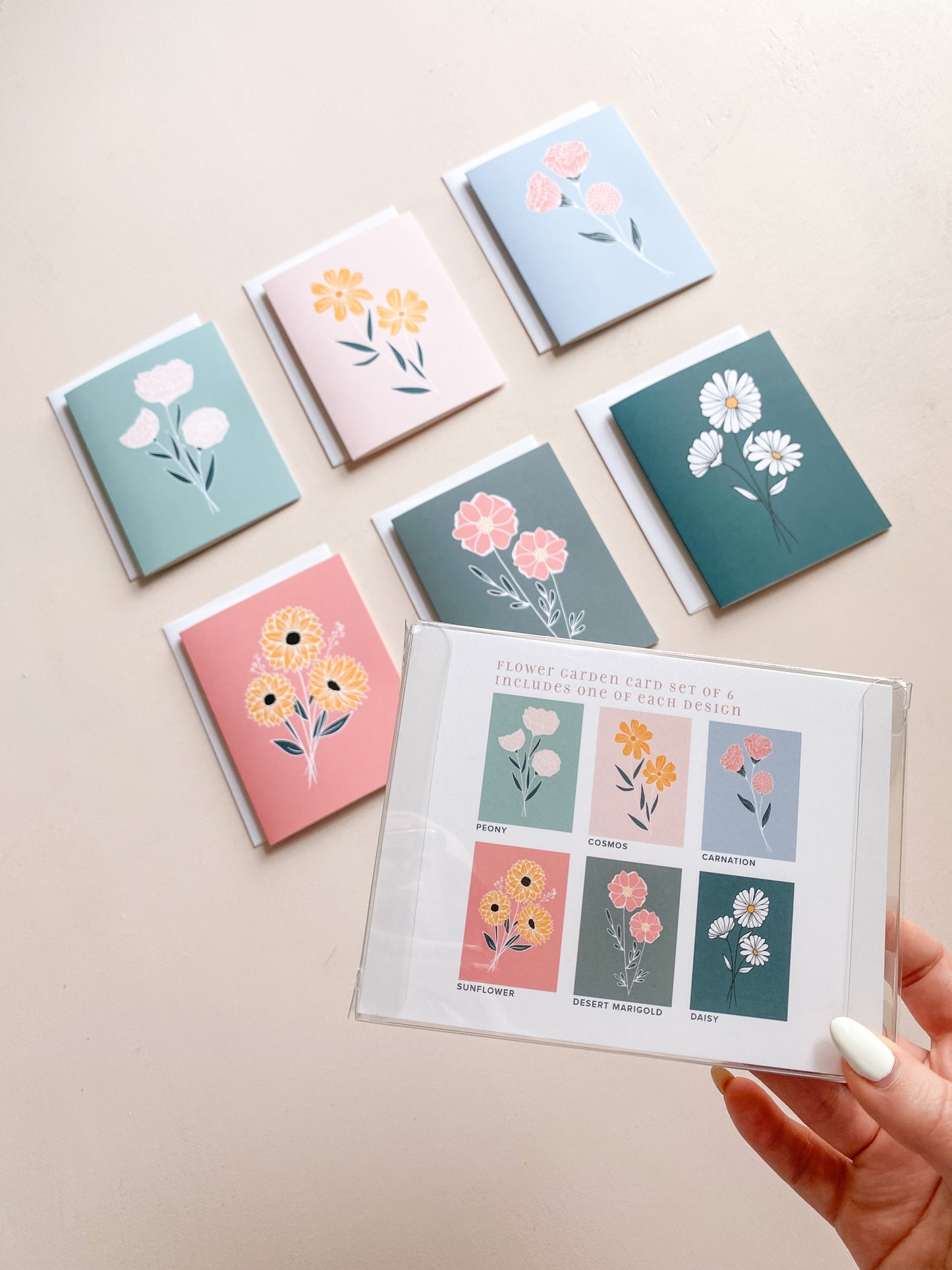 Flower Garden Boxed Card Set of 6