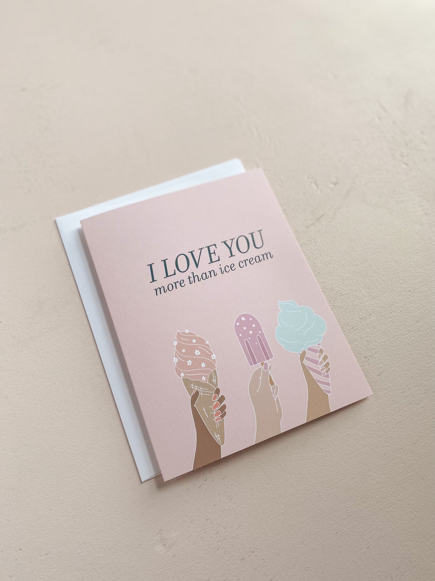 Love You More Than Ice Cream Greeting Card